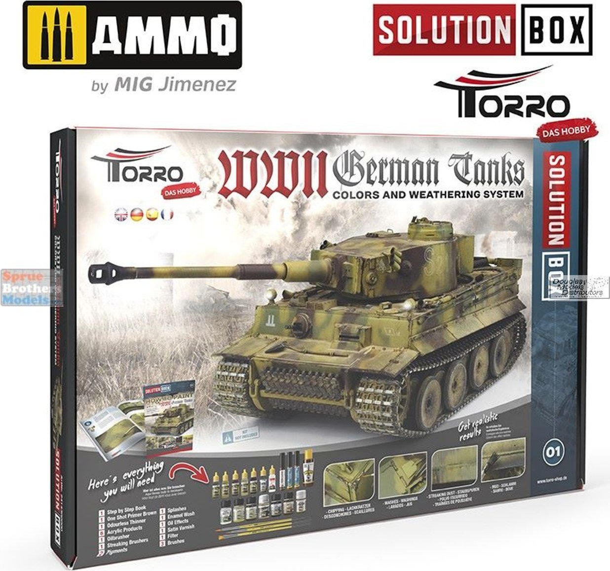 Ammo Ammo: Solution Box 01 - WWII German Tanks - Colors and Weathering System