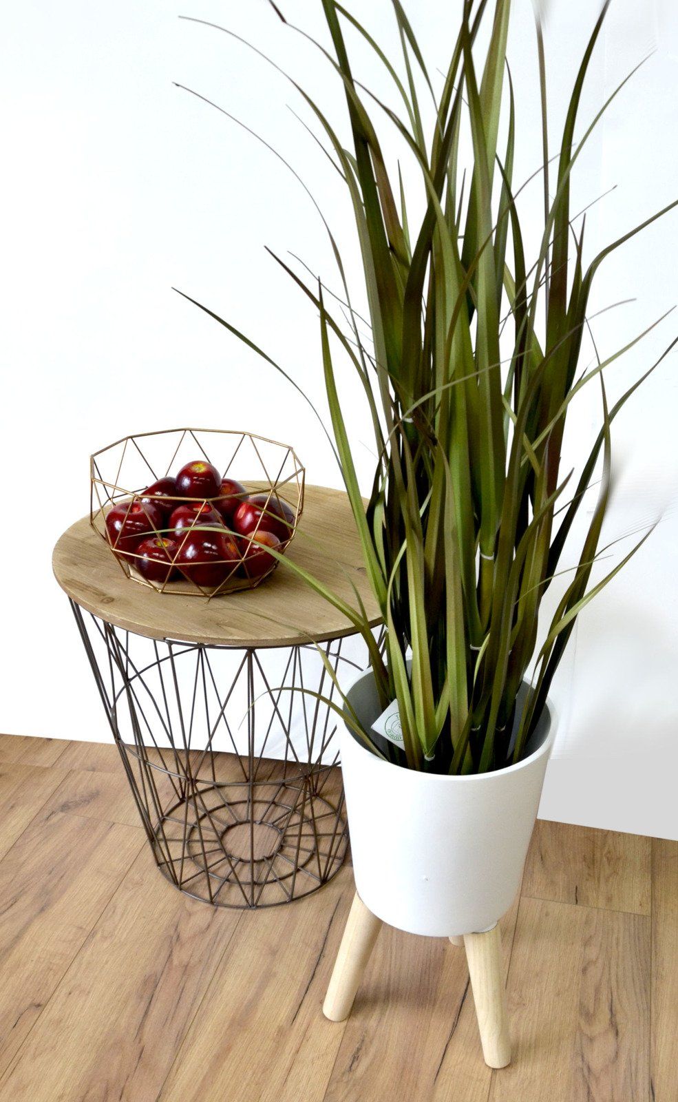 Tajemniczy ogród Donica ceramiczna biała na nogach () - 2932-uniw