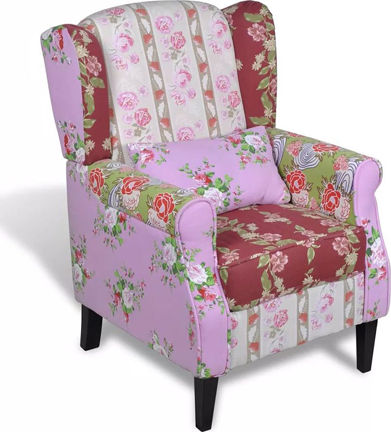 Elior Patchworkowy fotel uszak - Fiore