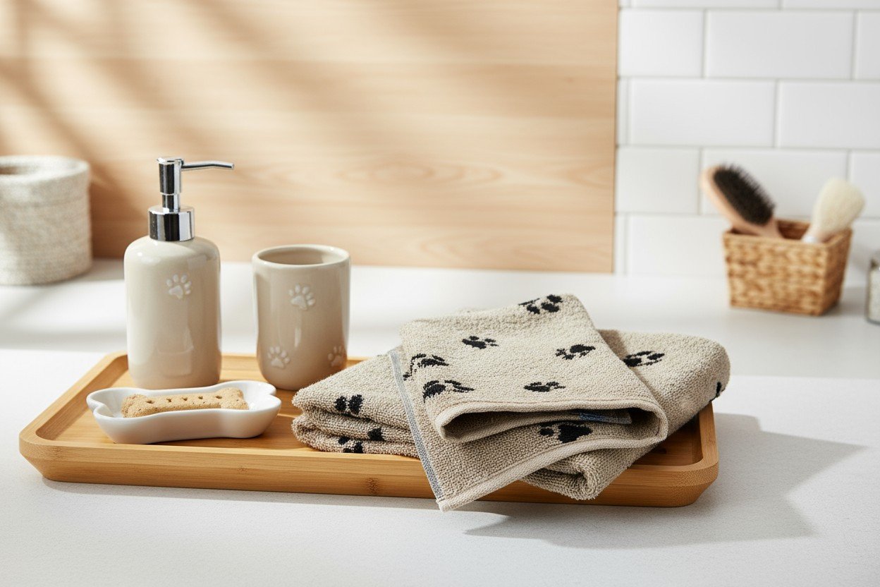 Ręcznik bawełniany 30x50 cm WE LOVE DOGS Paws 6247/93