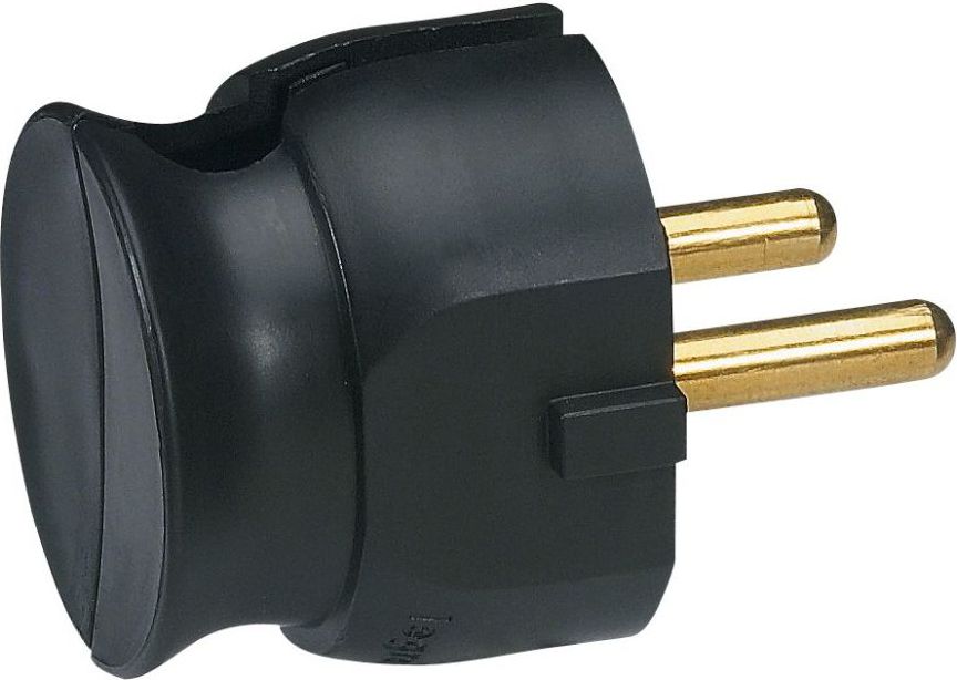 Legrand Wtyczka przenośna 2P 16A płaska czarna - 50184