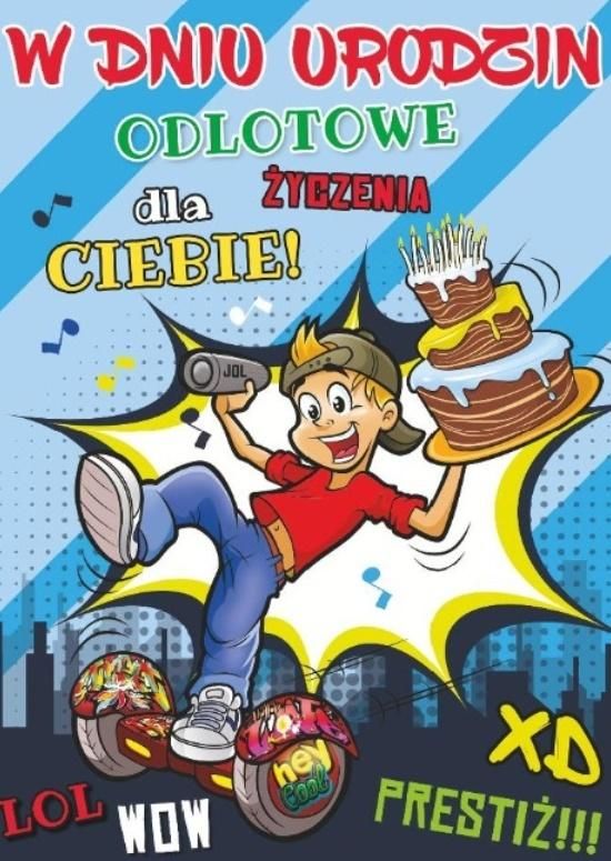 Stamp Karnet Young B6 + koperta wzór nr 028 Urodziny