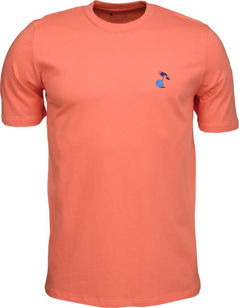 Adidas Koszulka męska adidas Lil Stripe Spring Break Graphic Short Sleeve Basketball Tee koralowa IC1869 L