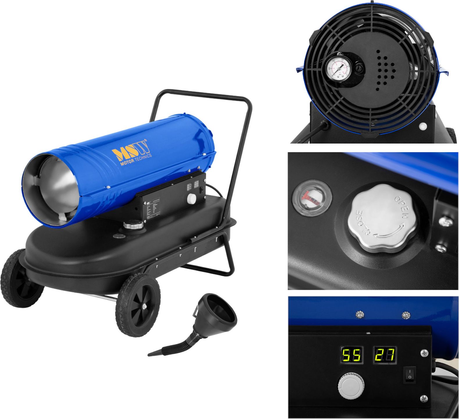 MSW Mobilna nagrzewnica dmuchawa olejowa na ropę olej 30kW Mobilna nagrzewnica dmuchawa olejowa na ropę olej 30kW