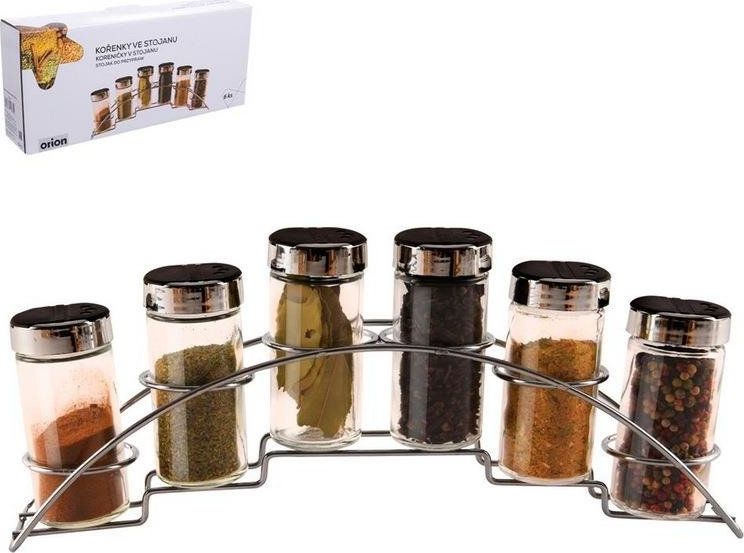 Orion PRZYPRAWNIK 6 SZTUK + STOJAK NA PRZYPRAWY ORION