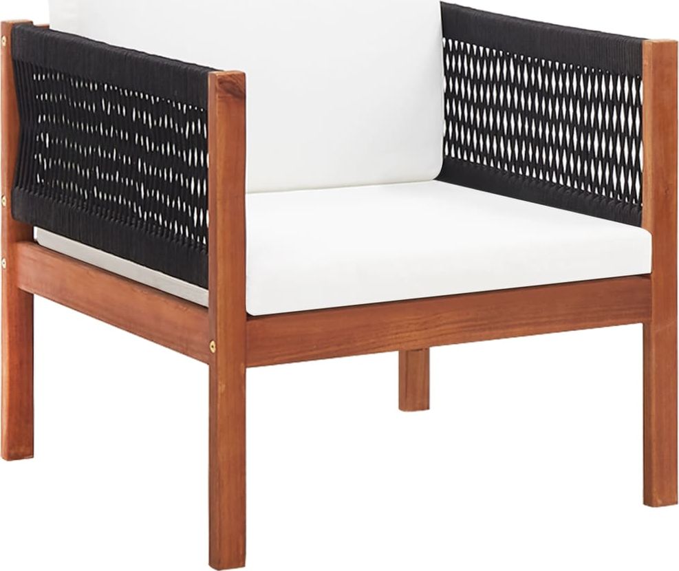 vidaXL VidaXL Krzesło ogrodowe z poduszką, lite drewno akacjowe