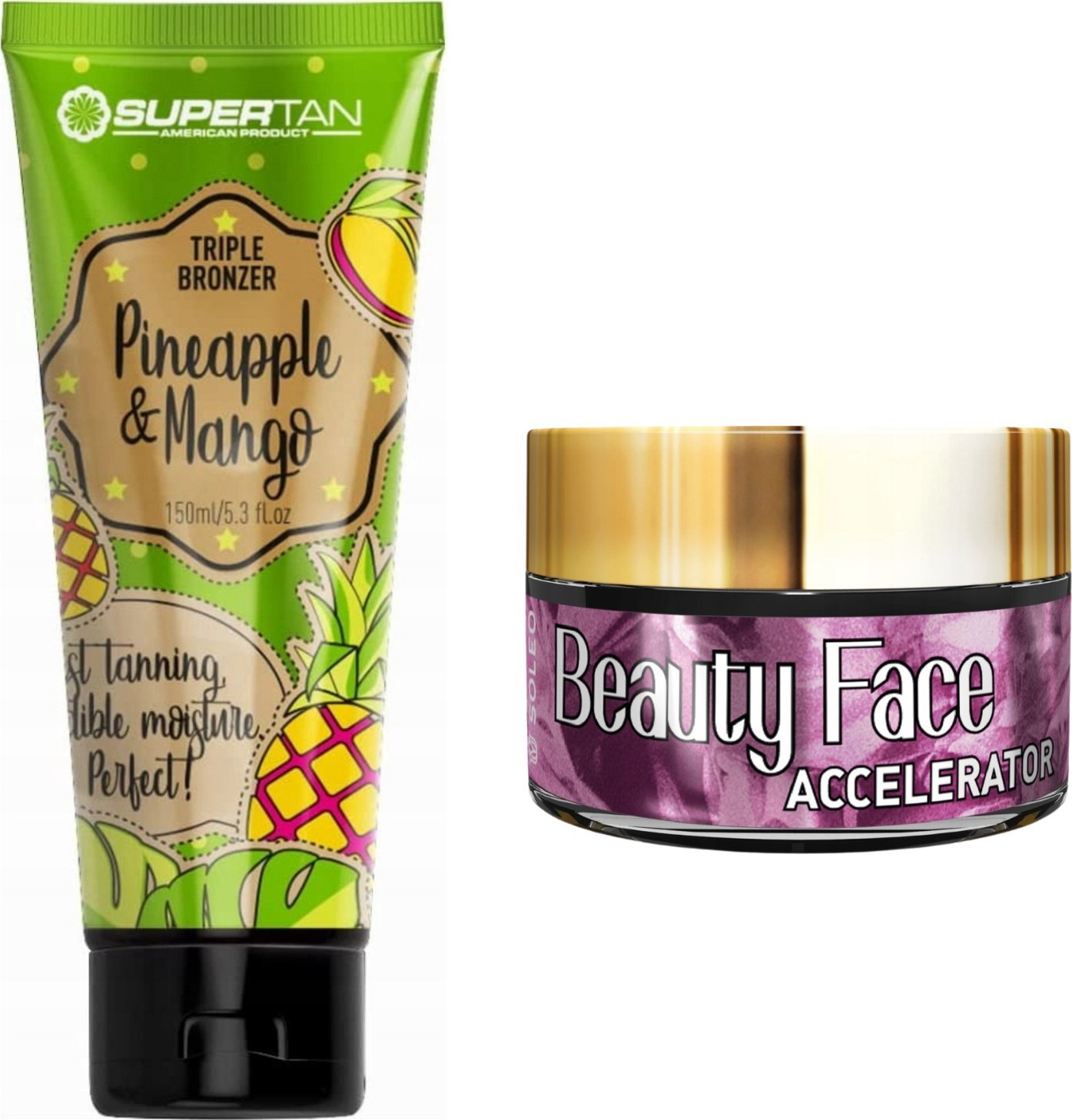 Supertan Supertan Pineapple & Mango + Słoiczek Beauty Face
