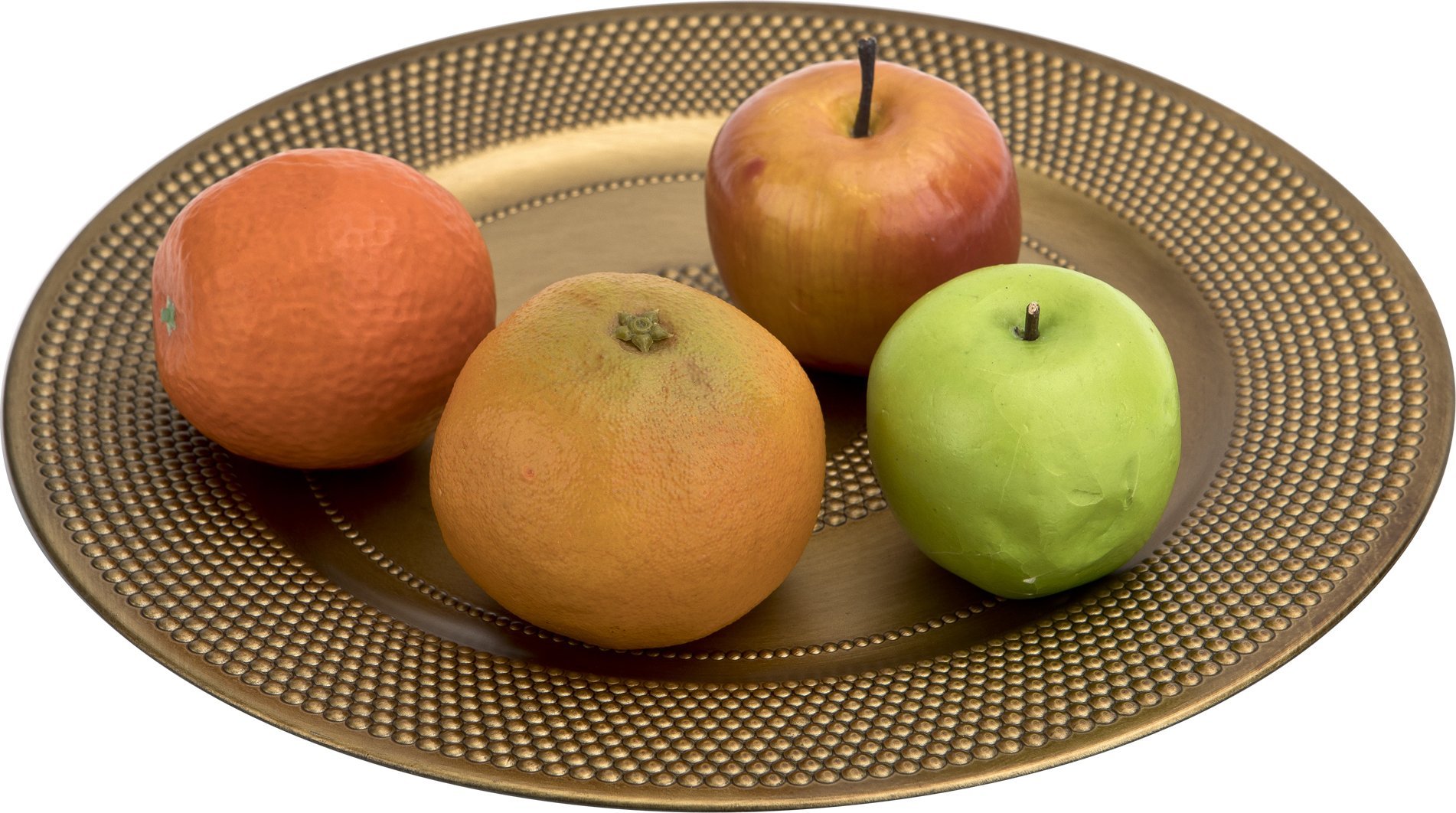 ARTPOL Talerz dekoracyjny plastikowy 33 cm złoty kulki AP162795