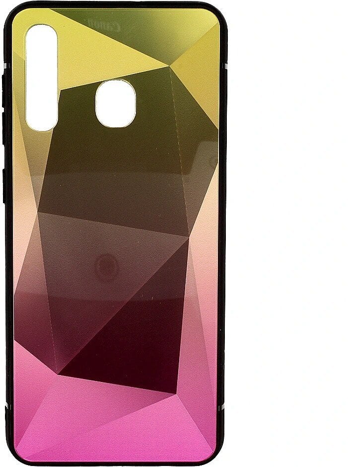 Mocco Stone Ombre Back Case Silicone Case With gradient Color For Apple iPhone X / XS Yellow - Pink