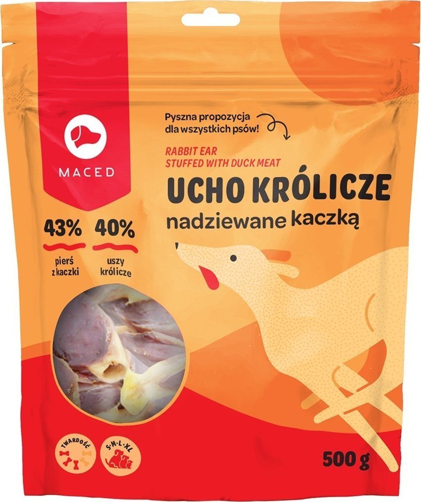Maced UCHO KRÓLICZE NADZIEWANE KACZKĄ (UCHO KRÓLICZE Z KACZKĄ) 500 g