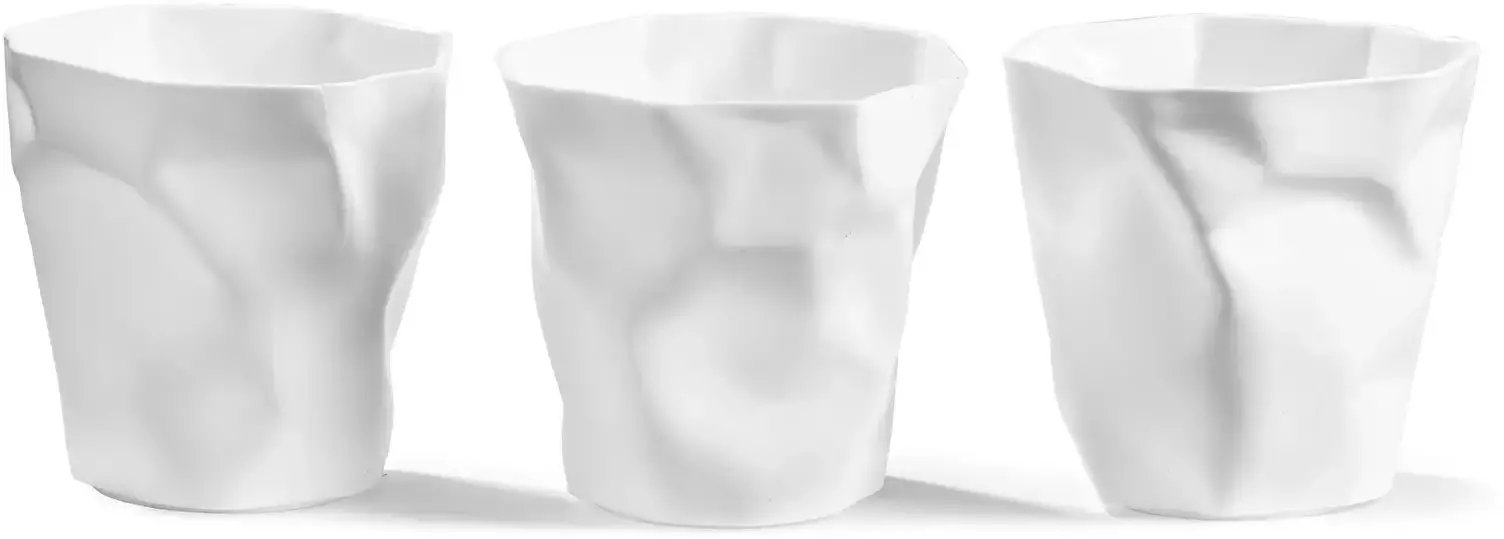 Przybornik i doniczki Zgniecione Kubeczki 3 szt.