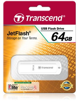 TRANSCEND USB Flash Disk JetFlash370, 64GB, USB 2.0, White