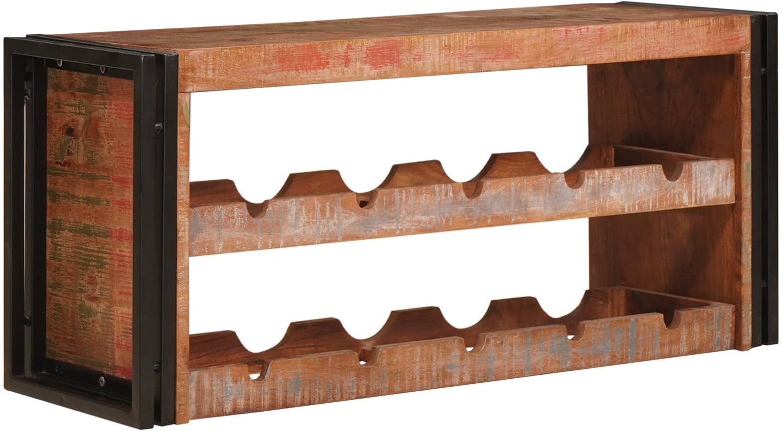 vidaXL Regał na wino Brązowy 100 x 45 x 33 cm Lekkie odzyskane drewno