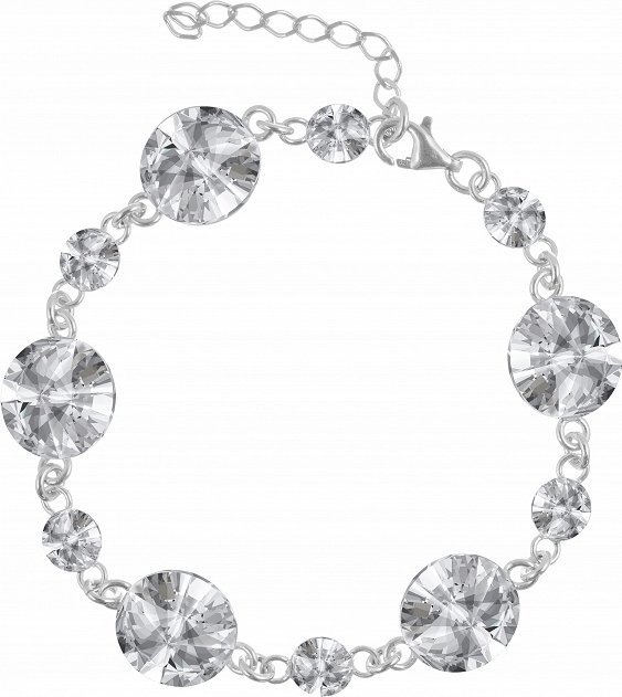 Radziszewska Jewellery Bransoletka Srebrna z Okrągłymi Kryształami Różne Kolory Dzień Matki