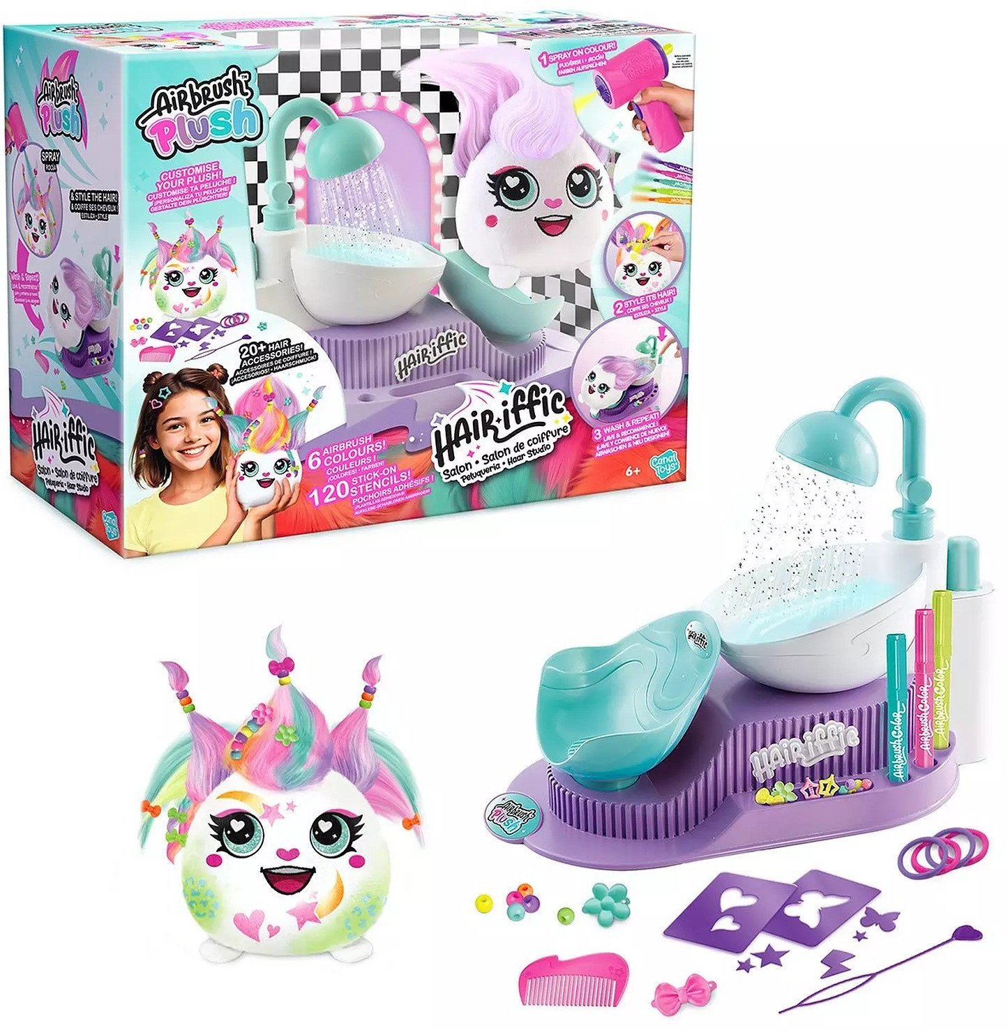 AIRBRUSH PLUSH POKOLORUJ PLUSZAKA SALON PIĘKNOŚCI FRYZURY