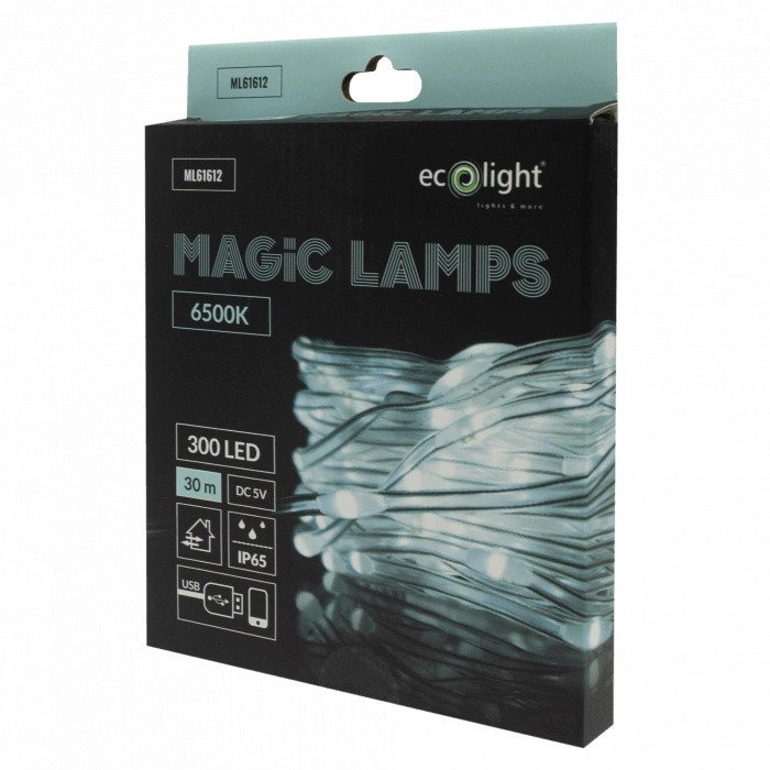 Magiczne lampki 300 led 6500K 30m DC5V