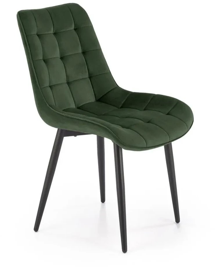 Krzesło tapicerowane K580 VELVET zielone HALMAR