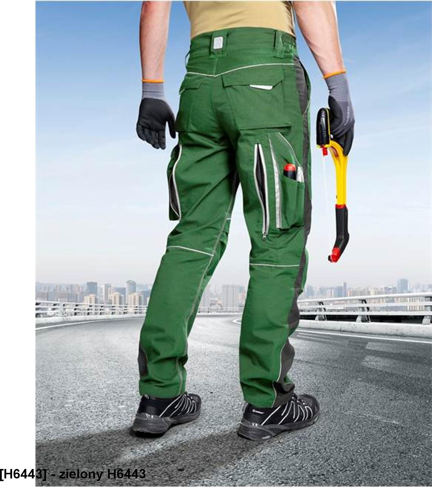 Ardon ARDON URBAN+ - spodnie do pasa 65 % poliester, 35 % bawełna, canvas, ok. 270 g/m2 Tabiflex - stretch, 11 kieszeni + na - zielony H6443 XL