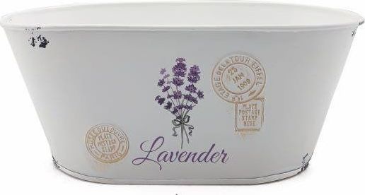 Tajemniczy ogród Osłonka Lawenda owalna metalowa 27 cm uniwersalny