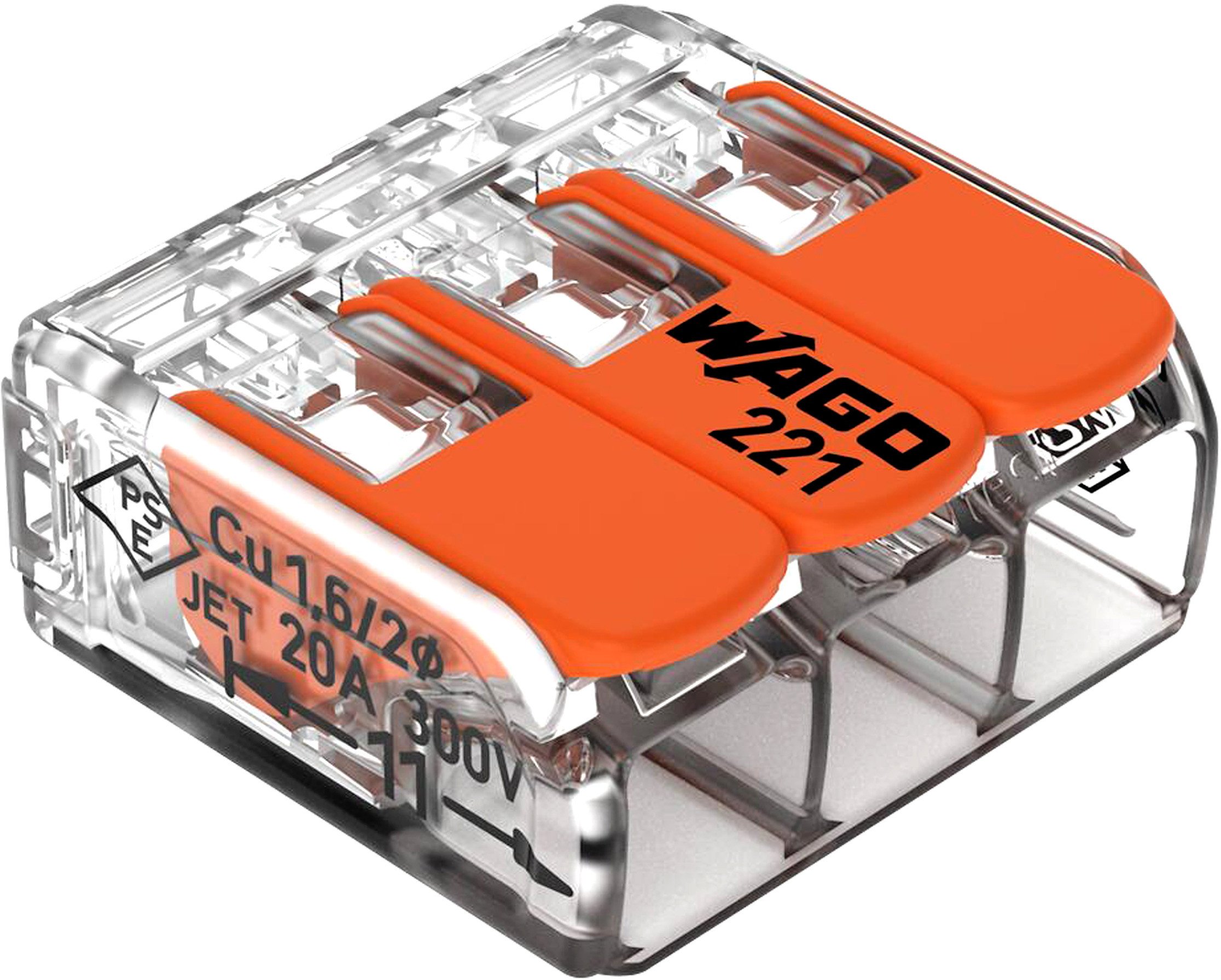 Złączka Wago 3-torowa, model: 221-413, od 0,20-4,00mm?, 10 szt