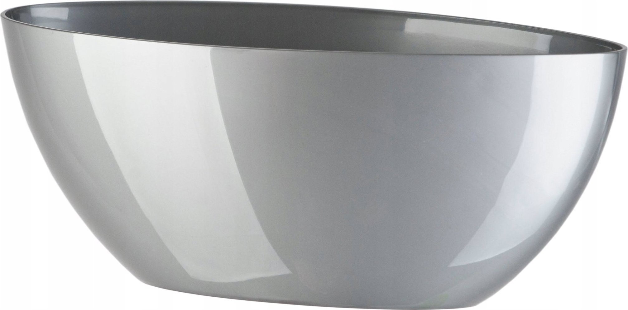 Kadax Doniczka Osłonka Na Kwiaty Połysk Srebrna 38 cm