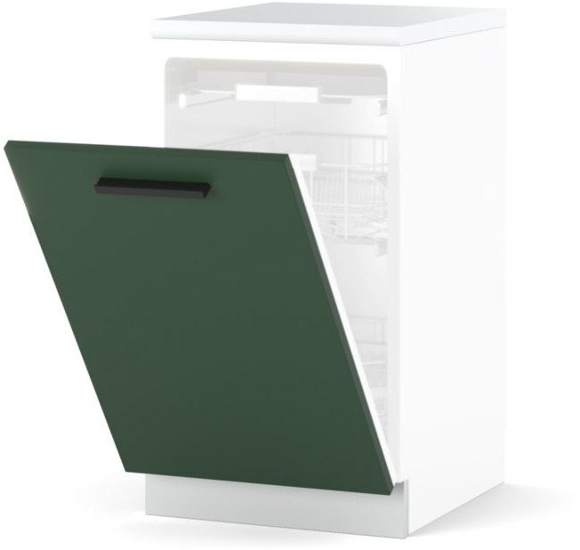 Szafka Kuchenna Do Zabudowy Zmywarki 45cm Blande Biały Butelkowa Zieleń