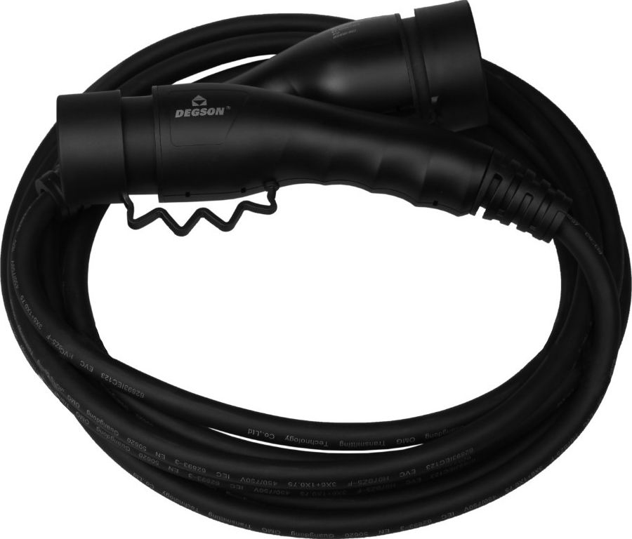Kabel do ładowania samochodów Degson AC 230V 32A 7.3kW 5m Typ 2 IP54 (MEAC-S-032A-V1P1-5.0M)