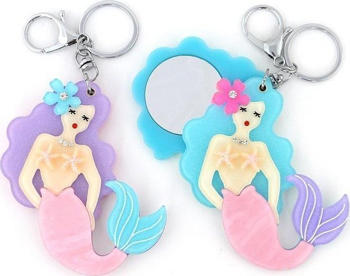 Brelok syrenka z lusterkiem MIX