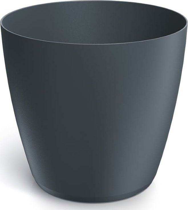 Doniczka antracytowa matowa plastikowa 13,8x12,7 cm osłonka gładka Mate