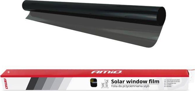 AMiO Folia do przyciemniania szyb Dark Black 0,75x3m (15%)