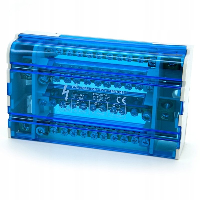 Blok rozdzielczy mostek na szynę TH listwa 4x11 ELS Elektrotechnika BR8411