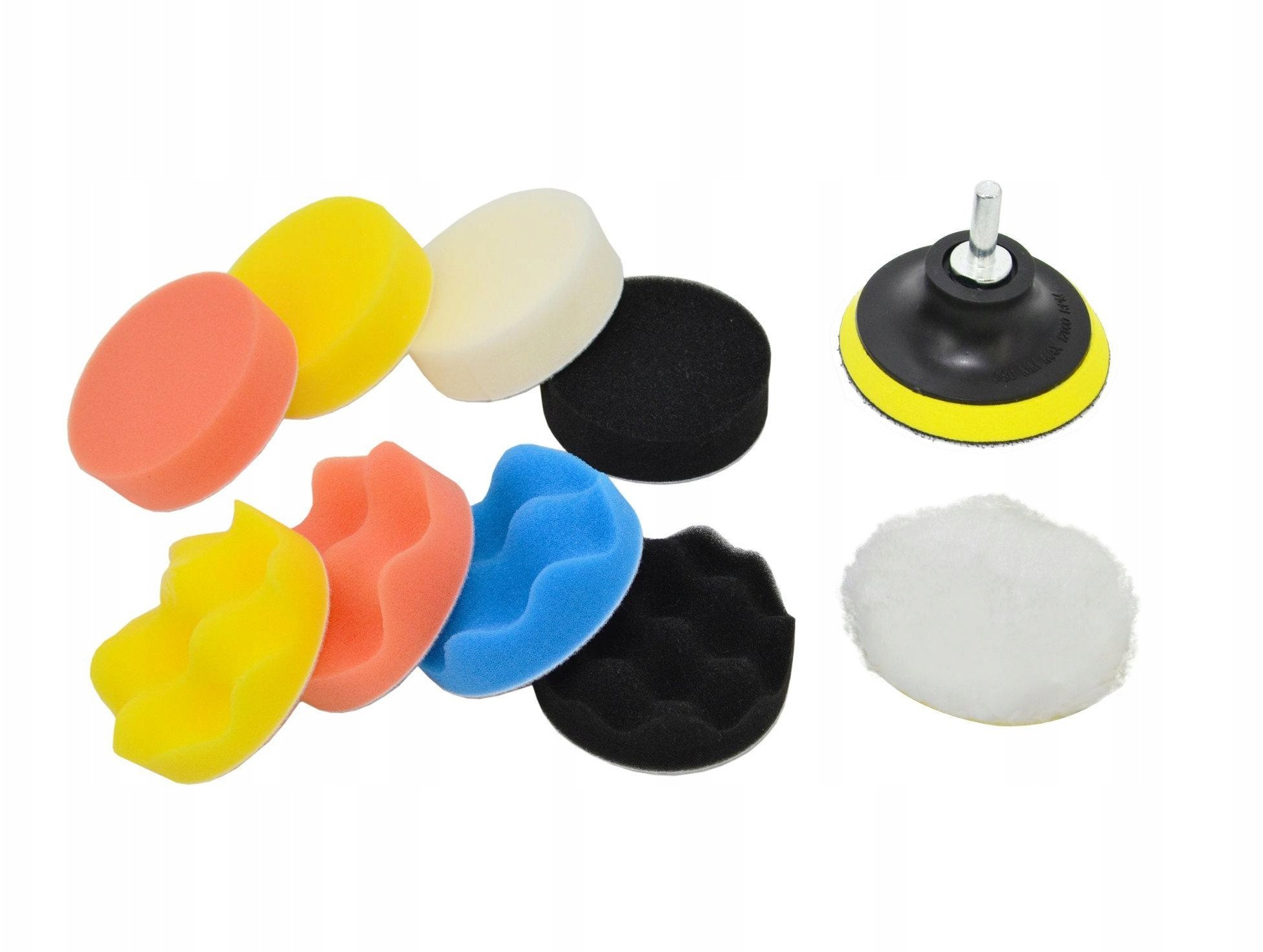 AW GĄBKI POLERSKIE ZESTAW NA WIERTARKĘ 80mm /11szt.