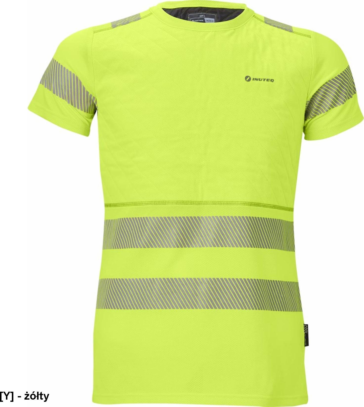 R.E.I.S. I-TSHIRT - T-shirt chłodzący INUTEQ-H20 chłodzenie redukuje stres cieplny i zmęczenie pasy odbladskowe poprawiają widoczność XL
