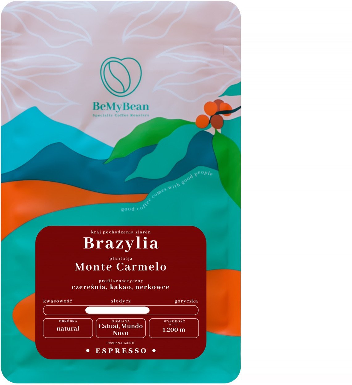 BeMyBean - kawa ziarnista Brazylia Monte Carmelo Natural Espresso 250 g