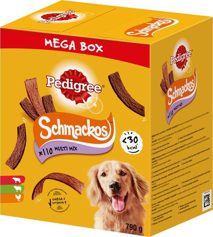 Pedigree PEDIGREE Mega Box SchmackosTM karma uzupełniająca dla dorosłych psów (o smaku Wołowiny, Jagnięciny i Drobiu) 790g