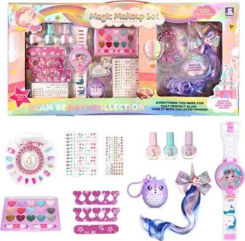 Zestaw do makijażu i manicure z zegarkiem dla dziewczynki | Bezpieczne zakupy! Szybka wysyłka! oryginalne, zaplombowane pudełko!