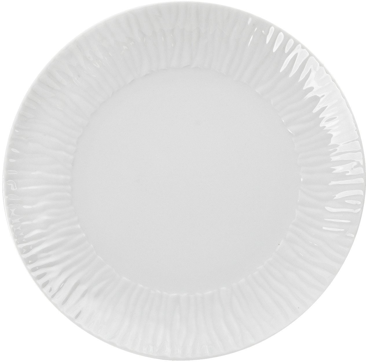 Talerz płytki obiadowy 28 cm Natura Biała Stock