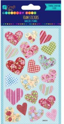 DP Craft Naklejki z pianki serca DPPI-003