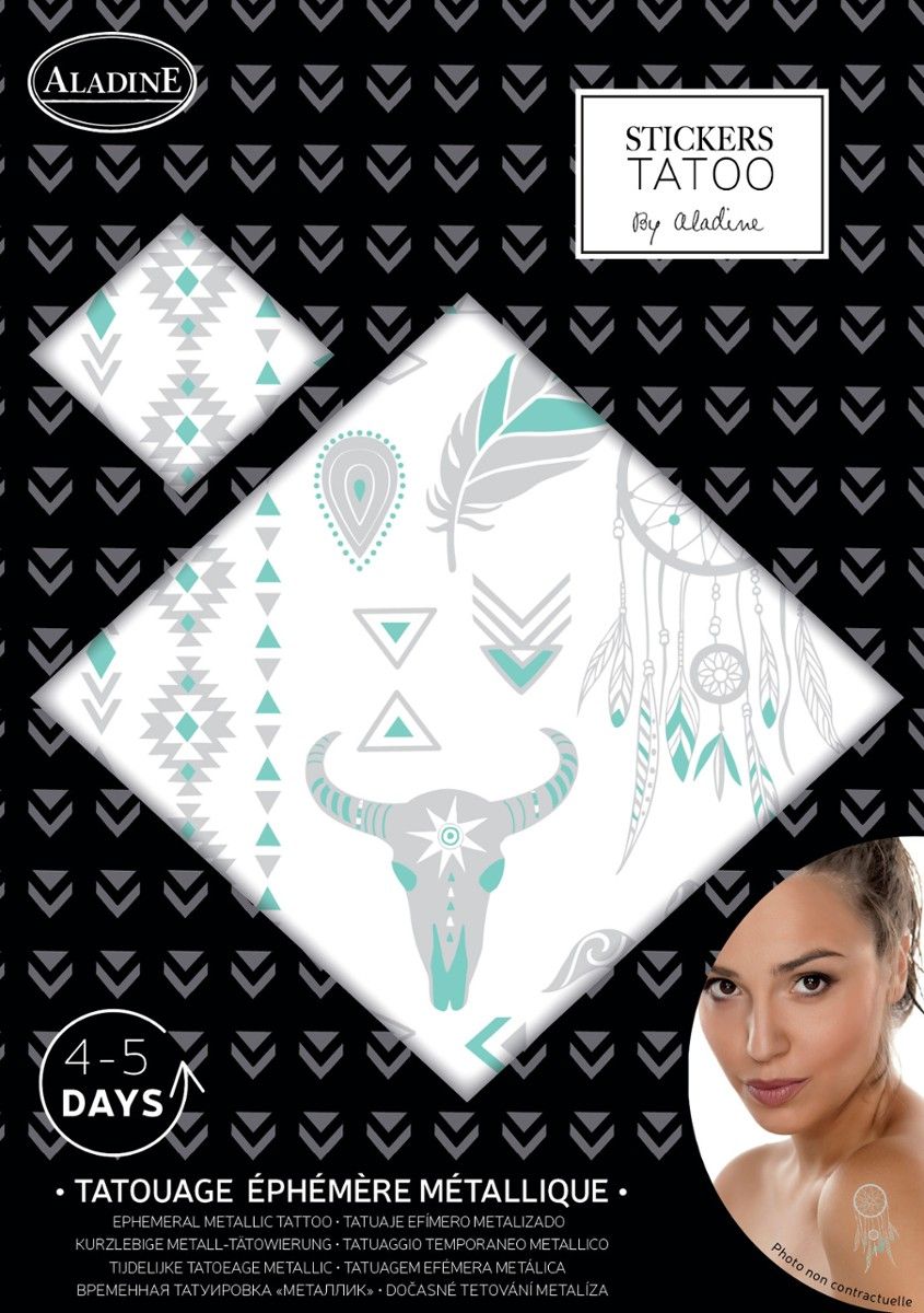 Aladine Tatuaże zmywalne metaliczne etniczne