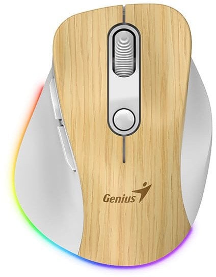 Mysz bezprzewodowa, Genius Ergo 9000S Pro, bia�o-be�owy, optyczna, 2400DPI