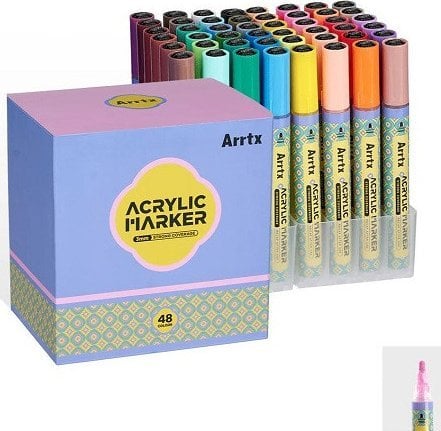 ARRTX Markery akrylowe - flamastry 48 kolorów