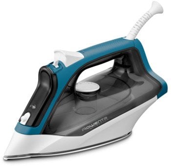 Rowenta EFFECTIVE 2, Dry & Steam iron, Stainless Steel soleplate, Black, Blue, White, Side, Tip, 122 mm, 286 mm