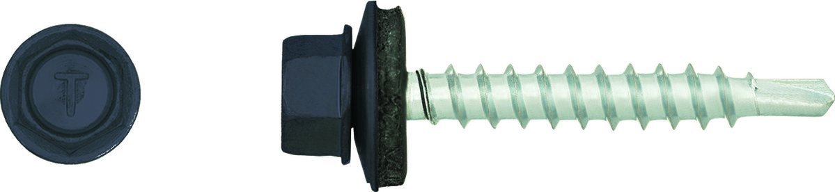 Koelner Wkręt farmerski blacha do drewna od 4,8x35 mm z podkładką T14 RAL 7024