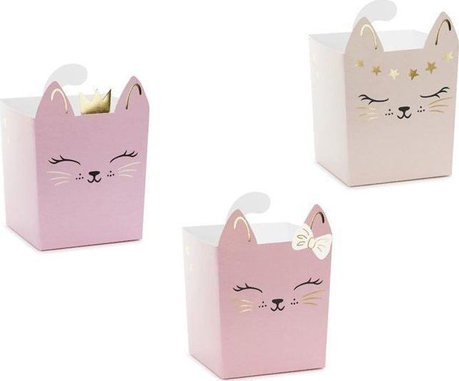 Pudełka na przekąski Kotki 3szt