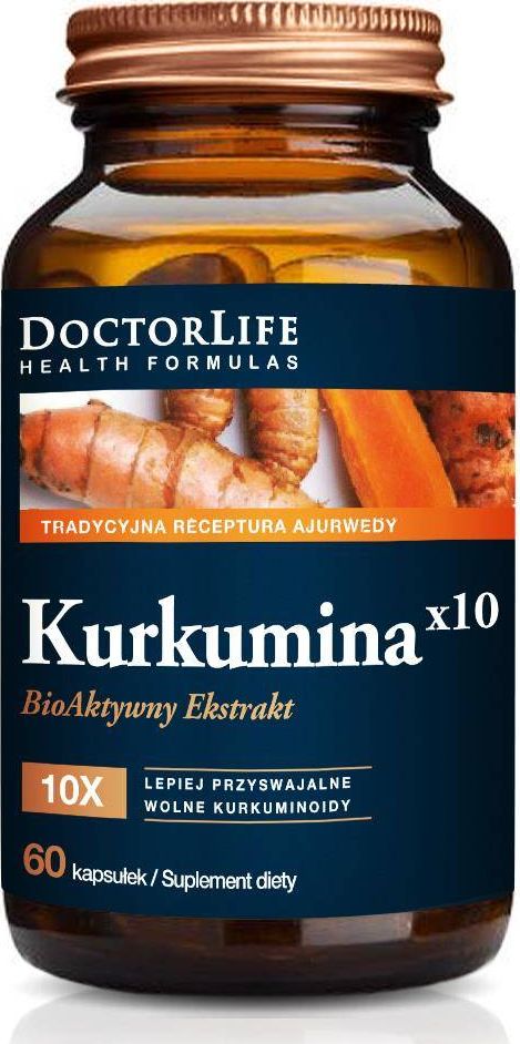 Doctor Life Doctor Life Kurkumina x10 bioaktywny ekstrakt 500mg suplement diety 60 kapsułek