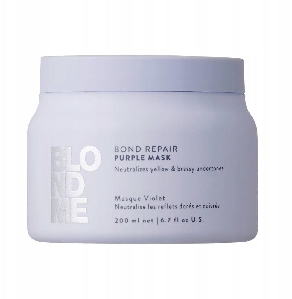 SCHWARZKOPF PROFESSIONAL_BlondMe Bond Repair Purple Mask neutralizująca maska do włosów siwych i blond 200ml