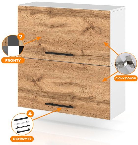 Szafka Kuchenna Wisząca Klapowa Modułowa 60cm Spremium Dąb Sonoma