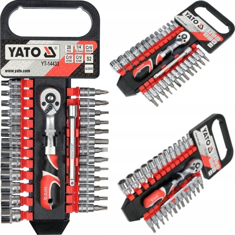 YATO ZESTAW KLUCZY 1/4" 28el.
