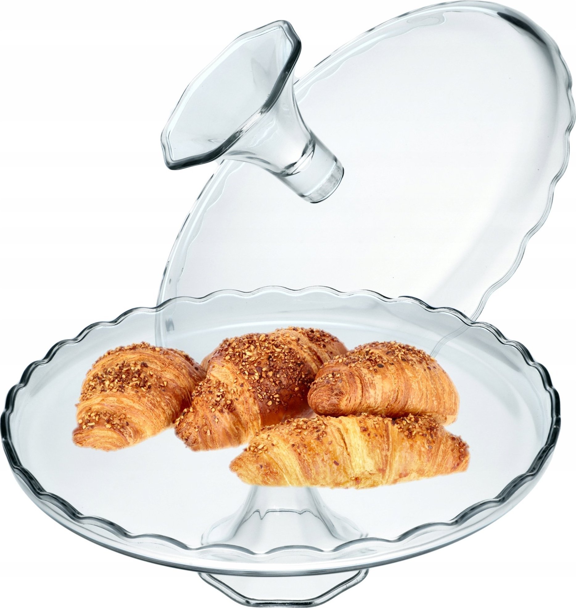 Kadax Patera Na Ciasto Szklana 32cm Tort Owoce Na Nóżce