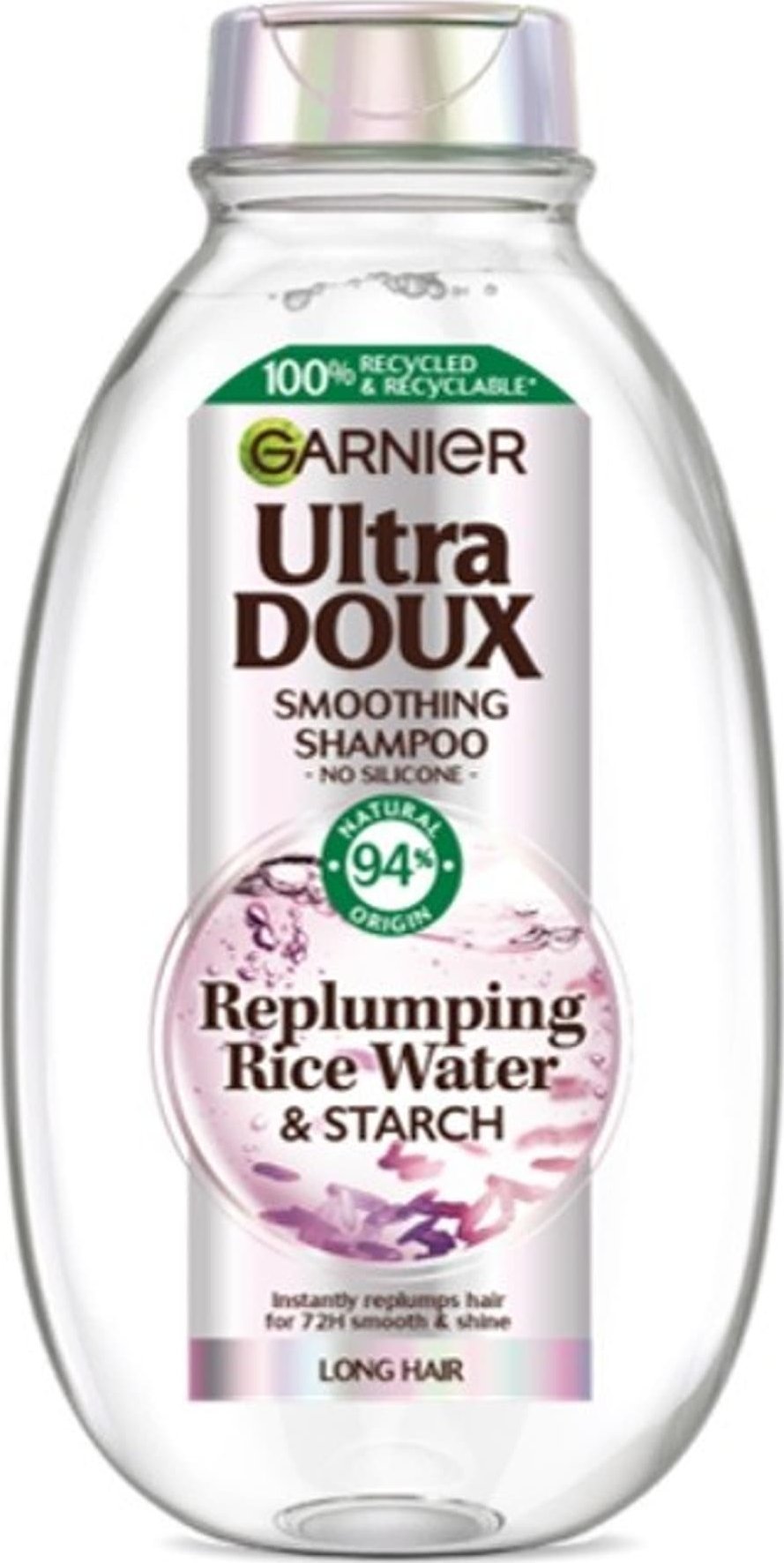 Garnier GARNIER Ultra Doux Szampon do włosów długich Replumping Rise Water & Starch (woda ryżowa i skrobia) 400ml
